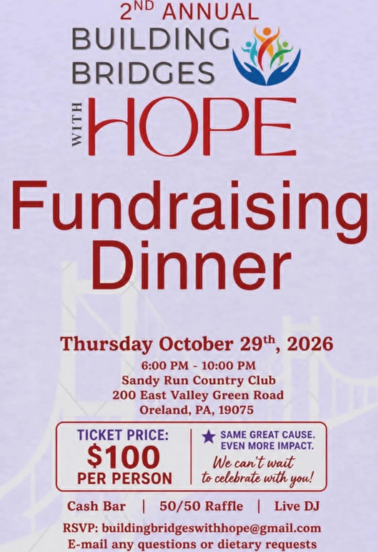 Fundraising Dinner Sandy Run Country Club 2026