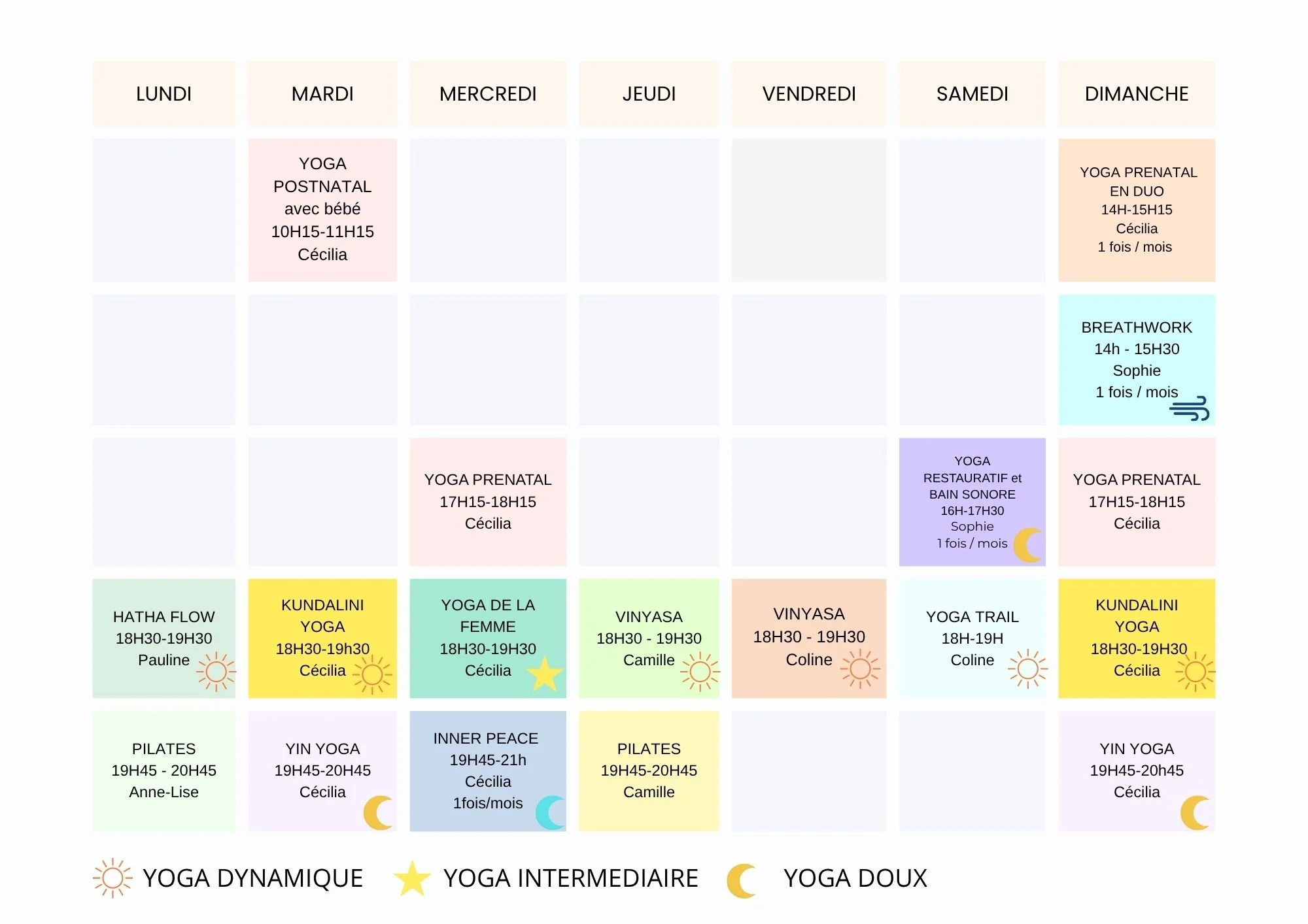 yoga grenoble le phare kundalini vinyasa pilates breathwork prenatal postnatal yin