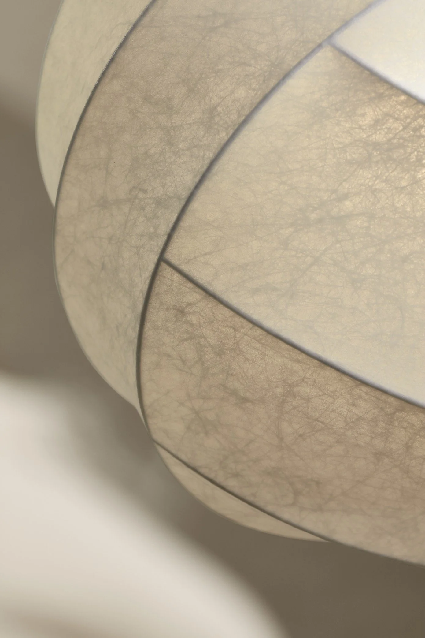 Close-up of a round LED ceiling light with a frosted glass cover.
