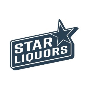 Star Liquors logo with a star symbol and bold text.