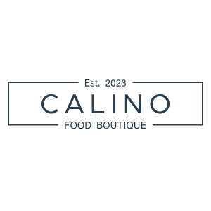 Calino Food Boutique logo with 'Est. 2023' at the top and the name 'Calino' in the center.