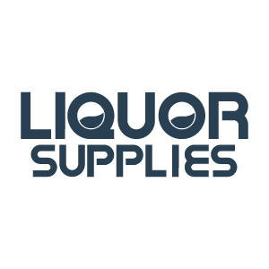 Logo for Liquor Supplies with stylized text and a green bottle icon.