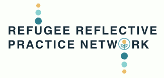 Refugee Reflective Practice Network logo with blue dots and a globe icon
