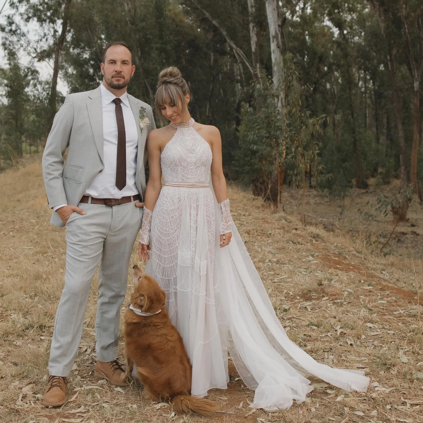 S T E L L A 

Chic 

Bohemian 

Rockstar

3 words that describe our gorgeous bride Christelle ! 

This Gown consists of 5 different pieces! 

1.) Halter Bodysuit
2.) Long beaded skirt
3.) a Set of Capes 
4.) a set of Beaded Cuffs
5.) Beaded Ostrich F