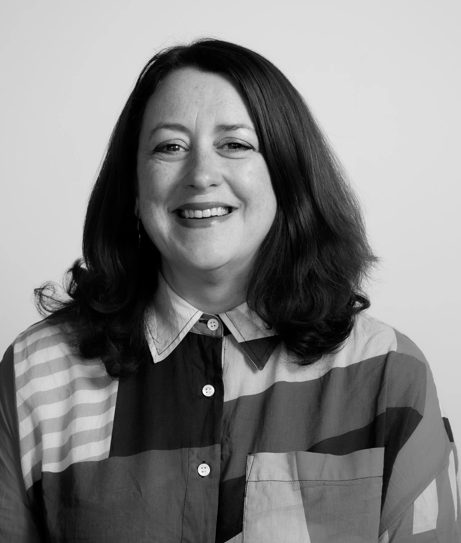 black and white photo of a woman