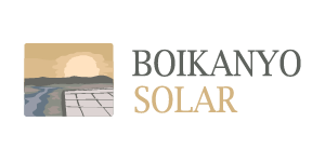 Illustration of a solar panel with a barren tree and hills in the background, alongside the text 'GREESPAN SOLAR'.