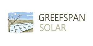 GreeSpan Solar logo featuring a landscape with trees, sky, and solar panels