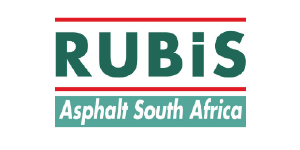 Logo for RUBiS Asphalt South Africa with green and red text.