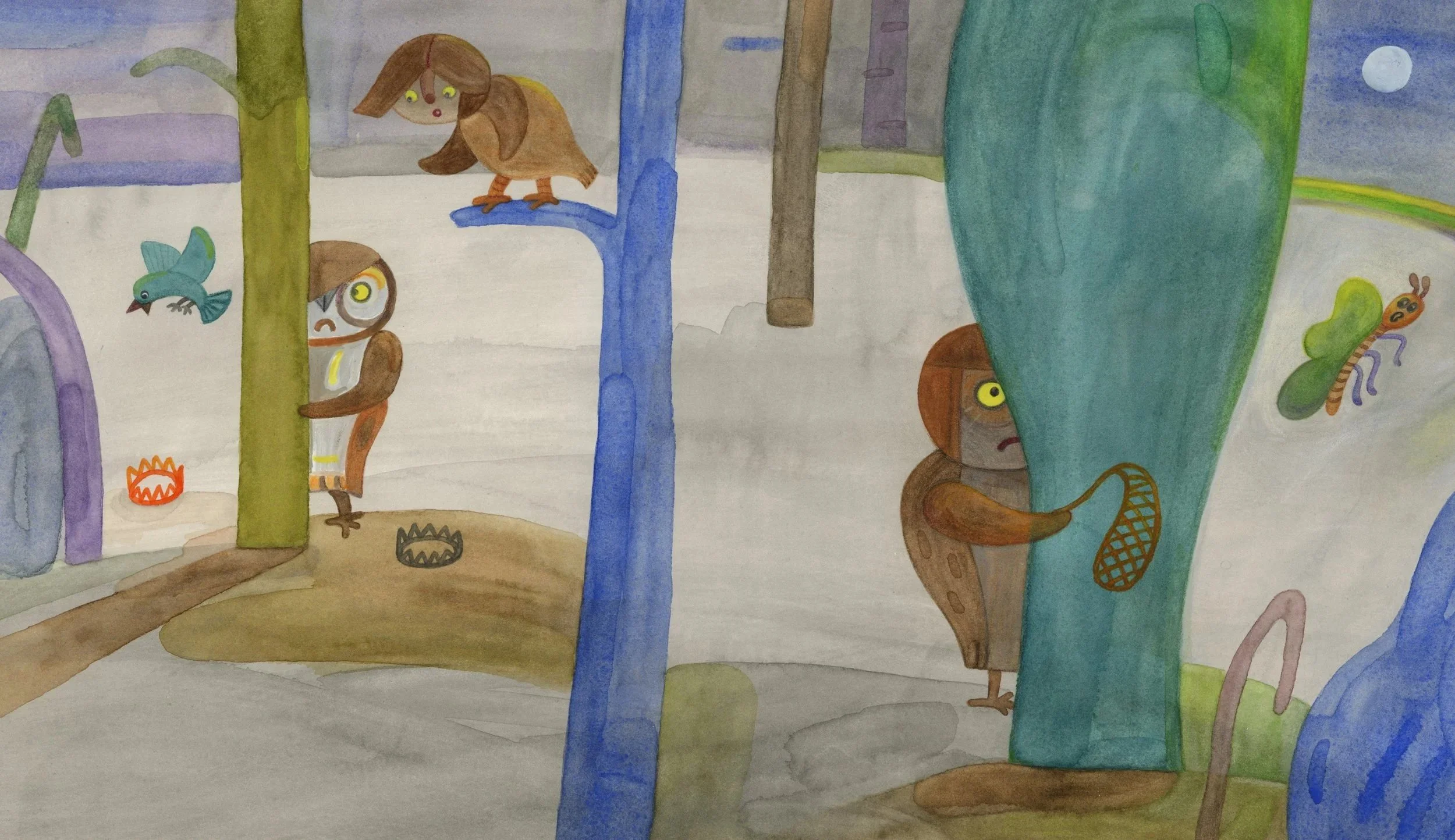 An owl family