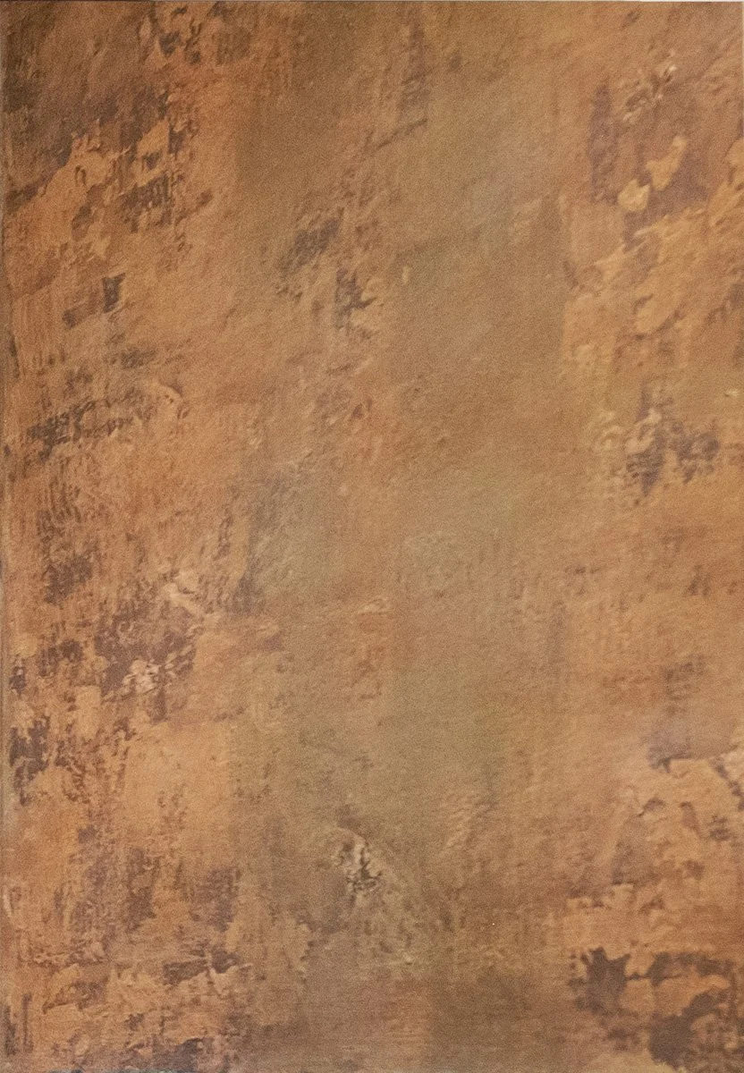 detail burnt orange textural colour wash mural conduit club