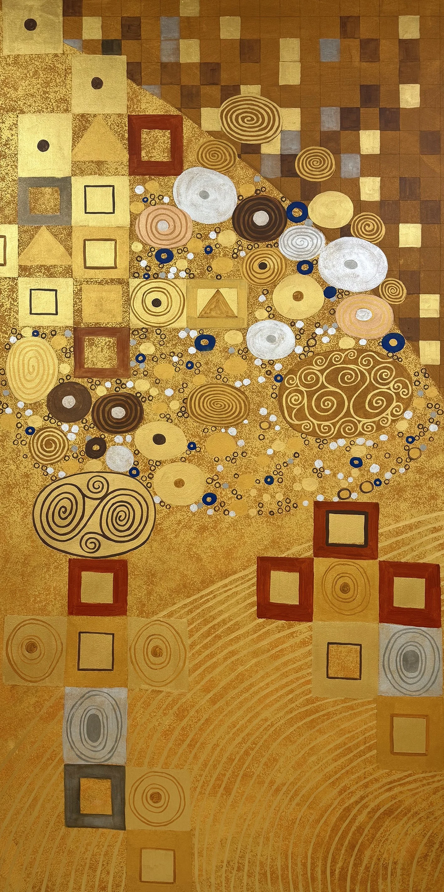 Golden Secession, acrylic on canvas H: 240cm X W: 120cm