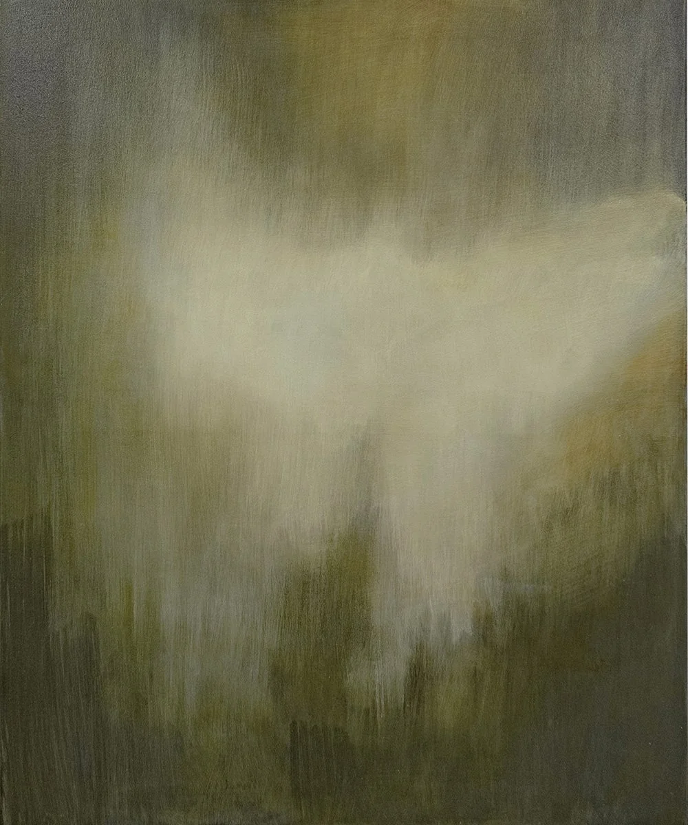 Mist in Greens, oil on canvas H: 1200mm x W: 1000mm