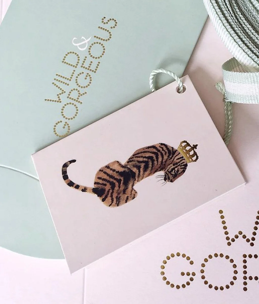 Tiger Illustration for Children's Clothing Company Wild & Gorgeous labels