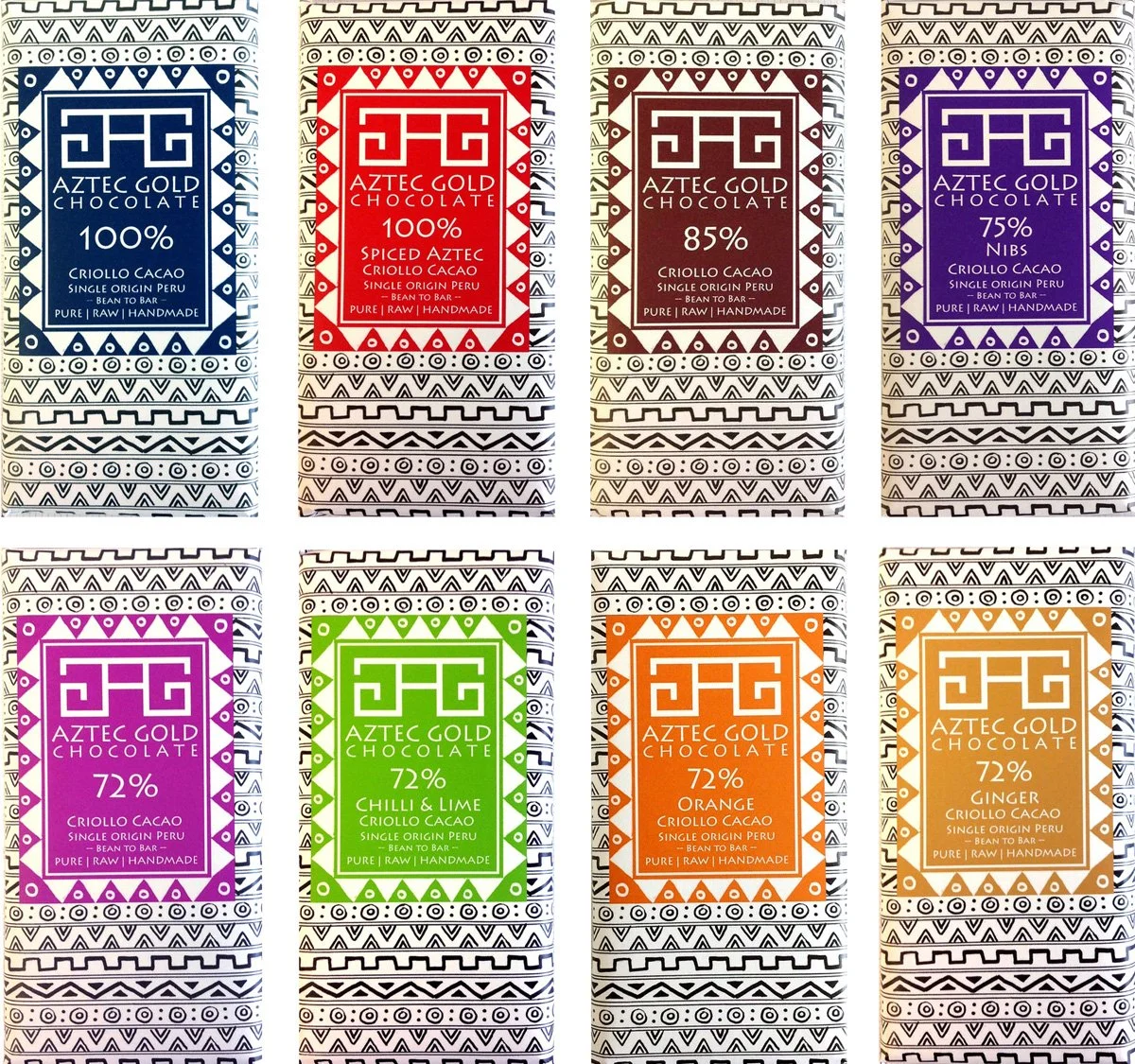 Branding and package design Aztec Gold Chocolate