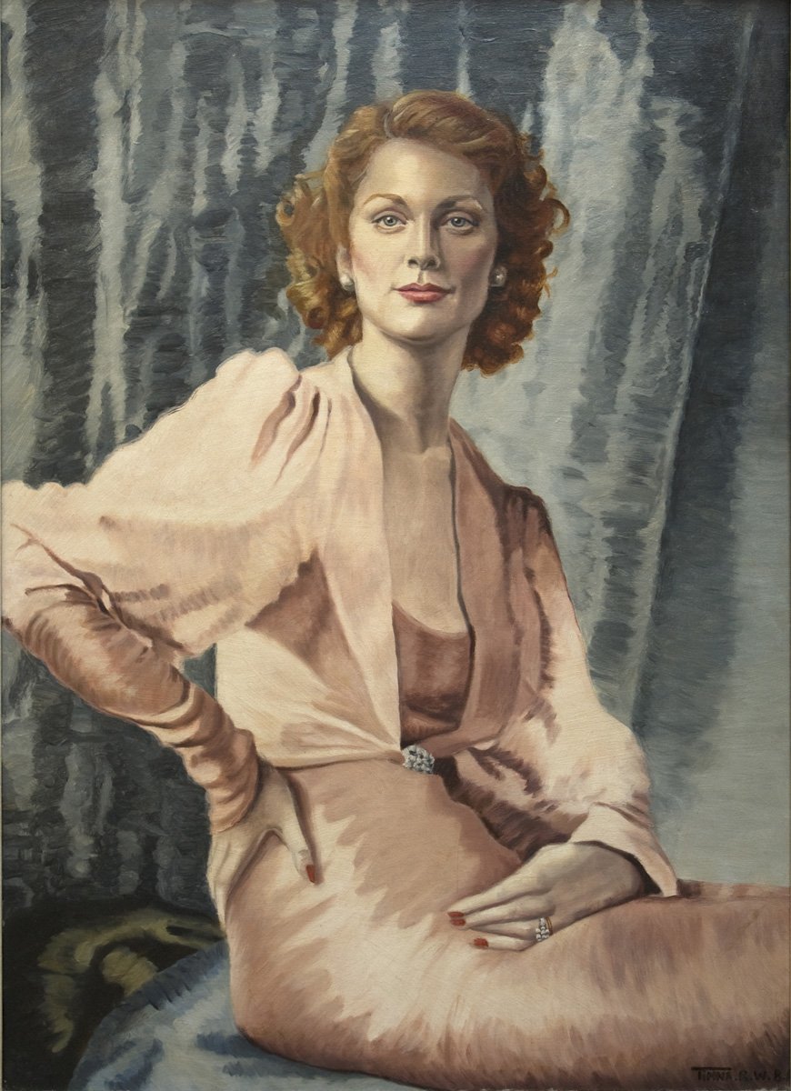 julianne moore 1940s style oil portrait for film The End of the Affair
