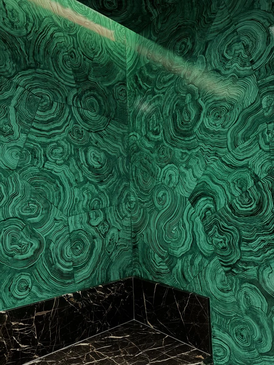 painted faux malachite walls paper room the whiteley
