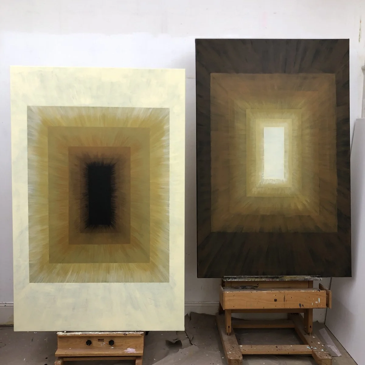 From the dark into the Light, acrylic on canvas H170cm x W110cm