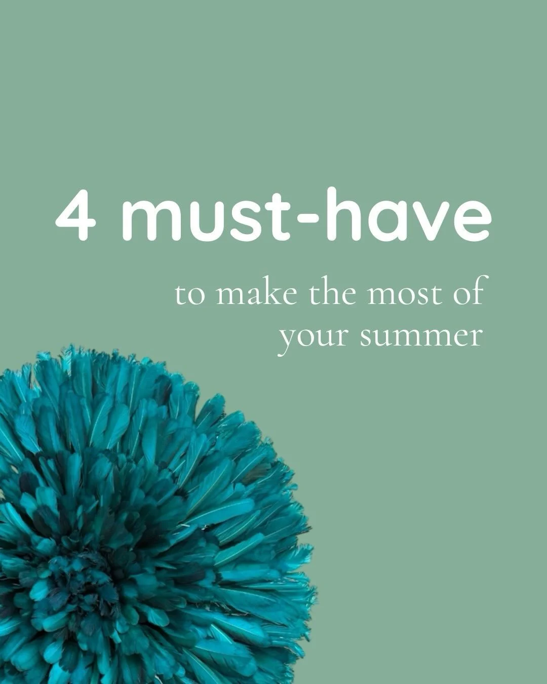 4 must-haves to make the most of your summer ☀️🌸
1. A set of pouches, because digging in your bag is never a good idea 
2. A stylish tote bag, throw everything in &amp; yallah! 
3. A colorful tablecloth, for long lunches with friends &amp; family, w