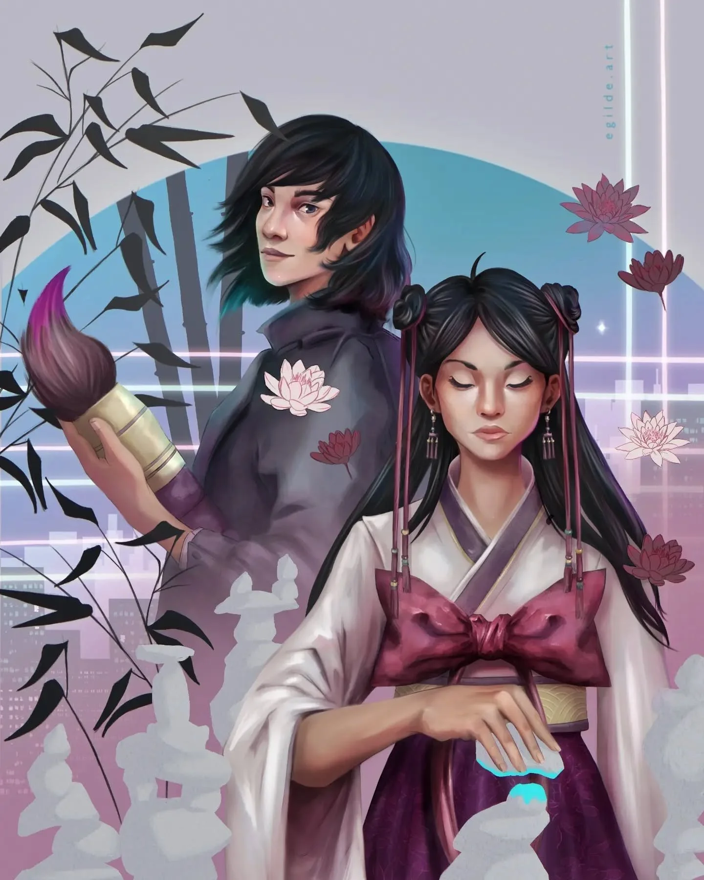 Yumi y el Pintor de pesadillas - Brandon Sanderson

Bueno, bueno. Antes de que acabe el a&ntilde;o en el que no dibuj&eacute;, voy a dejar por aqu&iacute; una de las pocas ilustraciones que s&iacute; acab&eacute;.

Aqu&iacute; tenemos a Pintor y Yumi