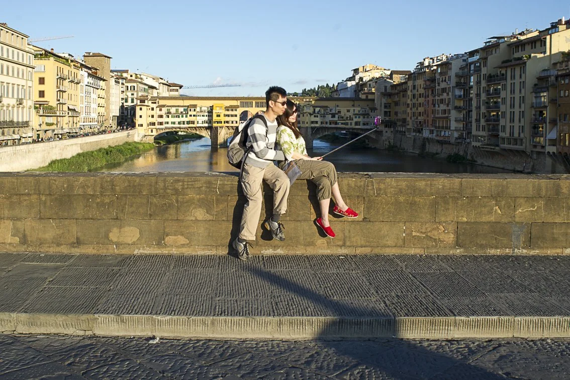 "Touristes" Amoureux Ponte Vecchio