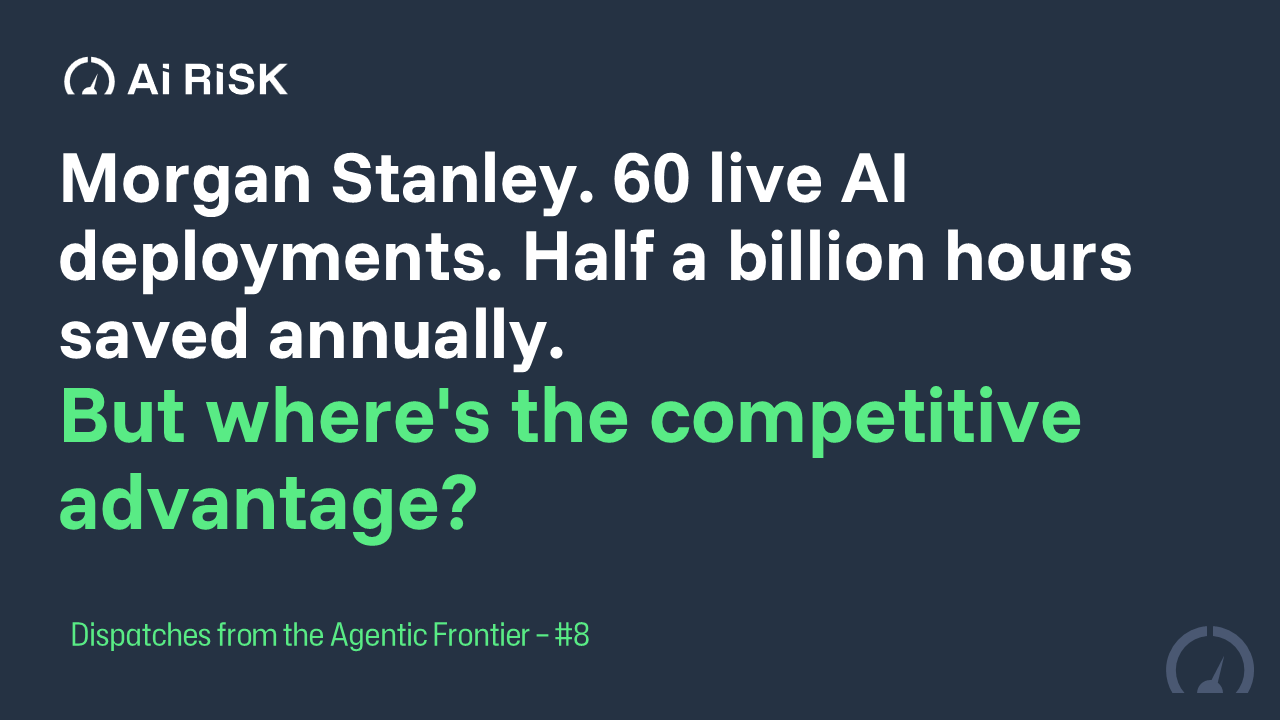 Morgan Stanley Has 60 Live AI Deployments. But No Durable AI Advantage.