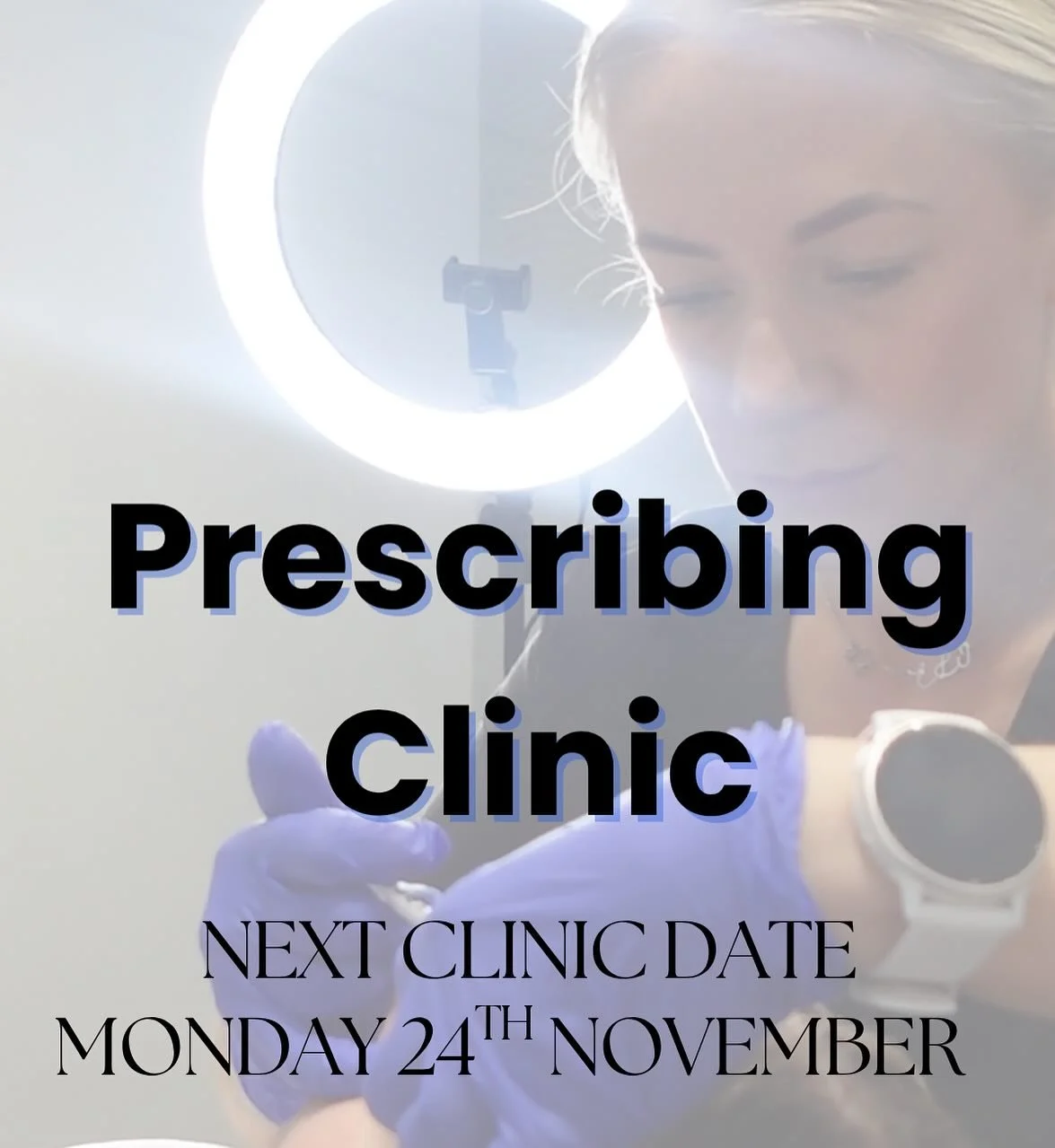Our next prescribing clinic is Monday 24th December - 6pm-late. 
If you&rsquo;re wanting B-Tox in December and haven&rsquo;t yet been in contact please drop me a message to see our prescriber prior to your appointment 💉 🤍