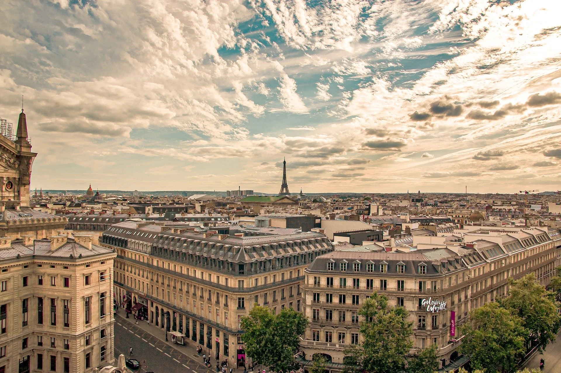 photography of Parisian buldings and eiffel tower