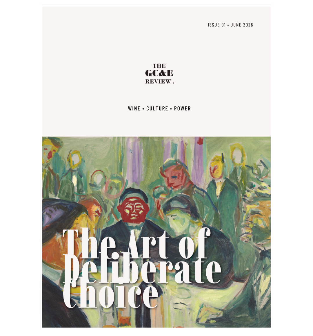 cover of issue 01, the gce review, the art of deliberate choice