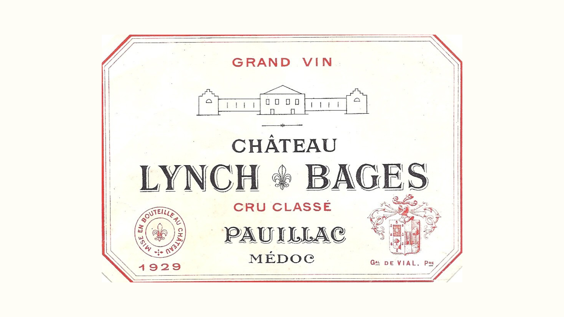 archive of a french wine label