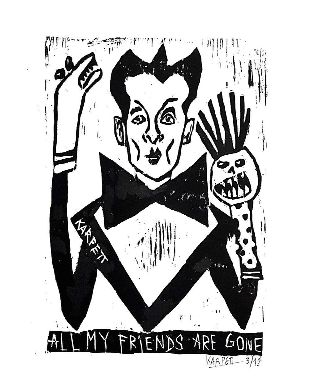 "All my friends are gone"- 2021 - 21 x 29,7 cm