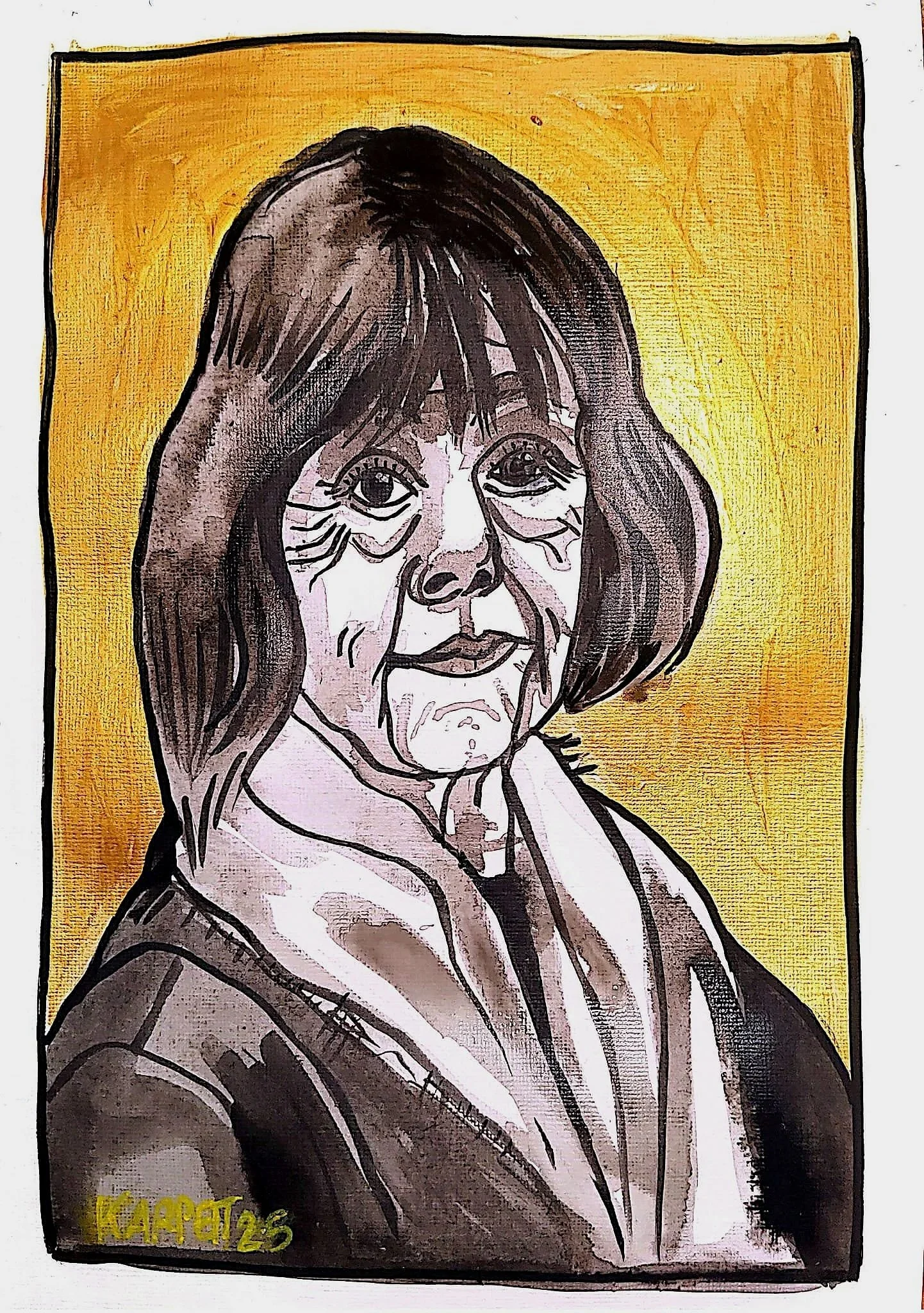 "Gisèle Pélicot" - 2025 - ink on paper - 21x29,7cm