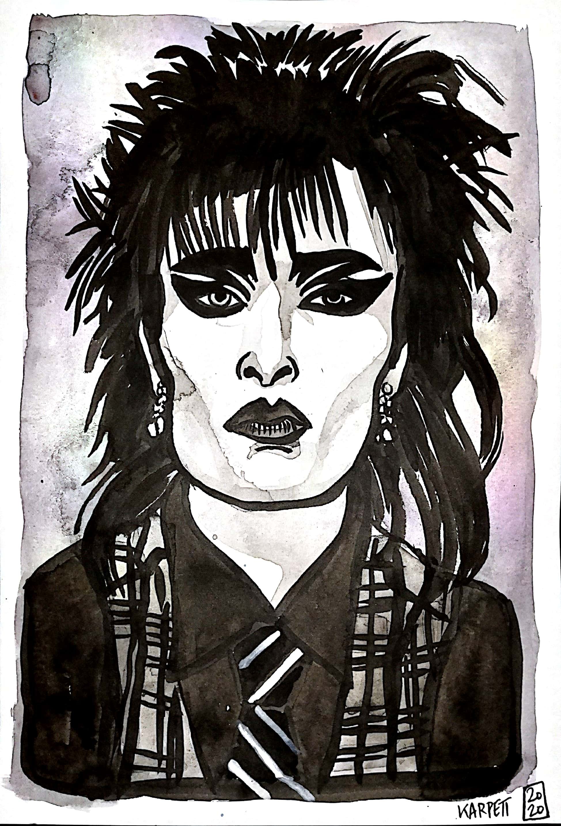 "Siouxie Sioux" - 2020 - ink on paper - 21x29,7cm