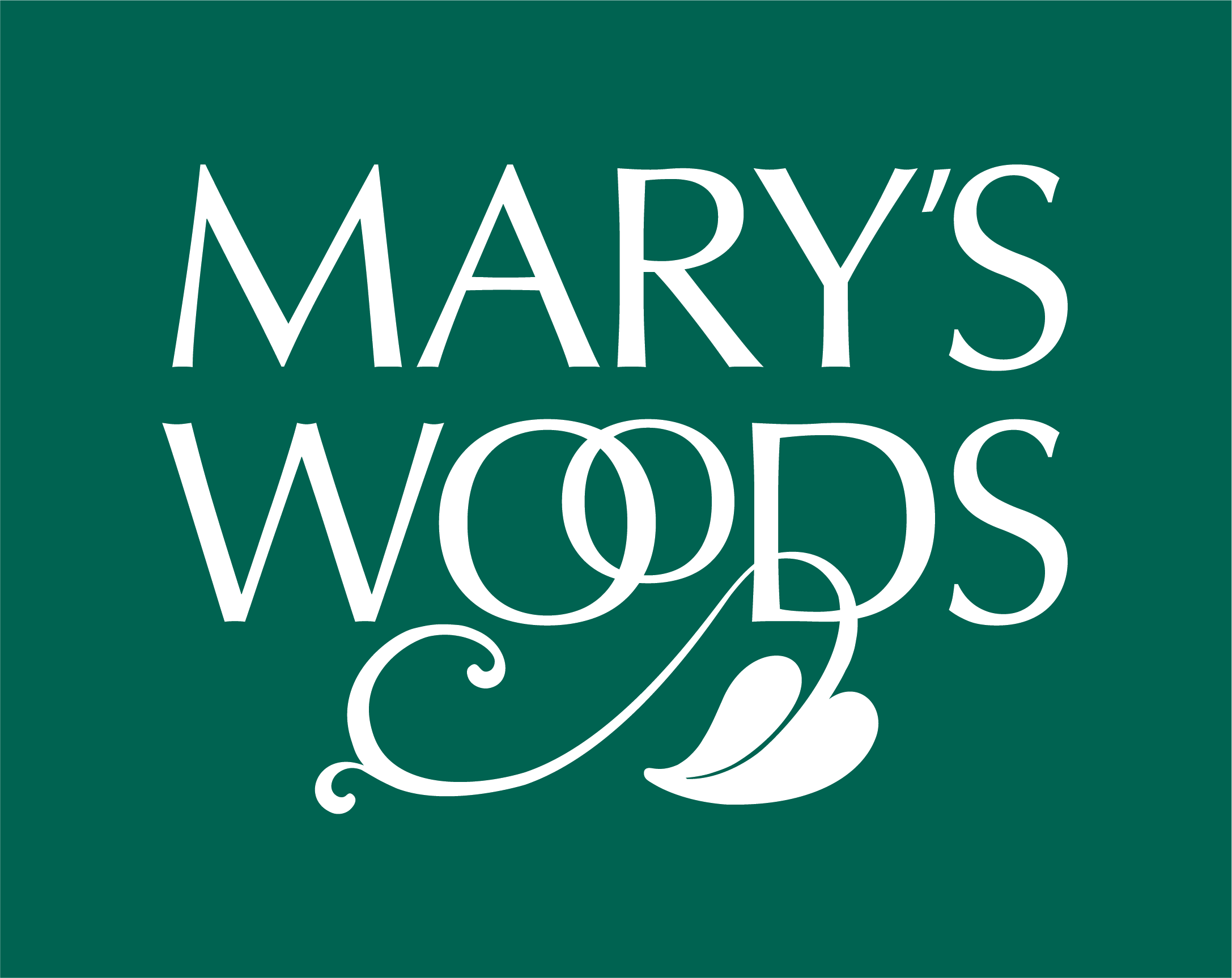 Block Logo White on Green background Marys Woods.png