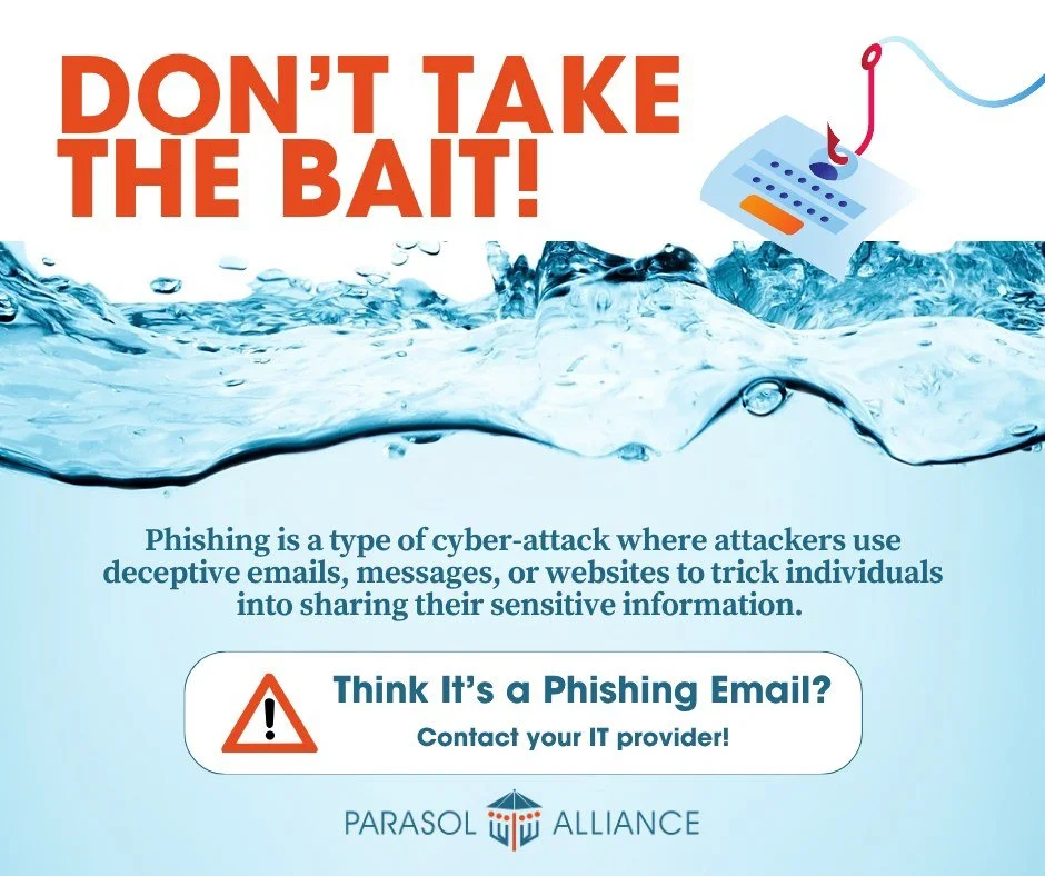 91% of data breaches start with a phishing email sent to an employee, which is why cybersecurity is vital for every Senior Living community.
Learn the best practices for protecting your community by going to: https://www.parasolalliance.com/blog-pos