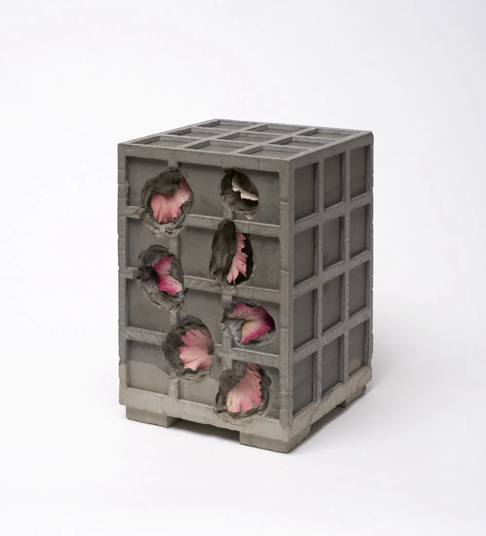 The Prison | 2020, cement and Capodimonte porcelain, 28x19x19 cm