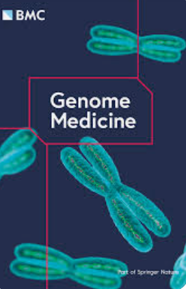 Cover of a book titled 'Genome Medicine' featuring illustrations of chromosomes.