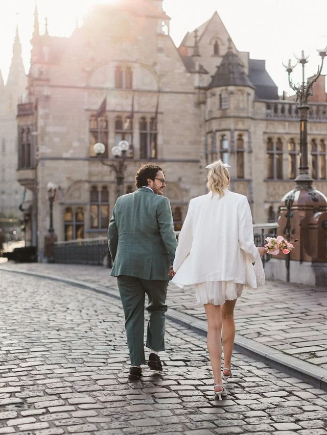 Artistic wedding photography Belgium Ghent city center