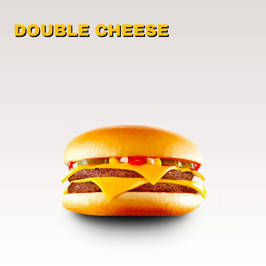 Un hamburger avec double fromage, deux steaks, cornichons, ketchup, moutarde dans un pain brioché. Toute la carte est halal.