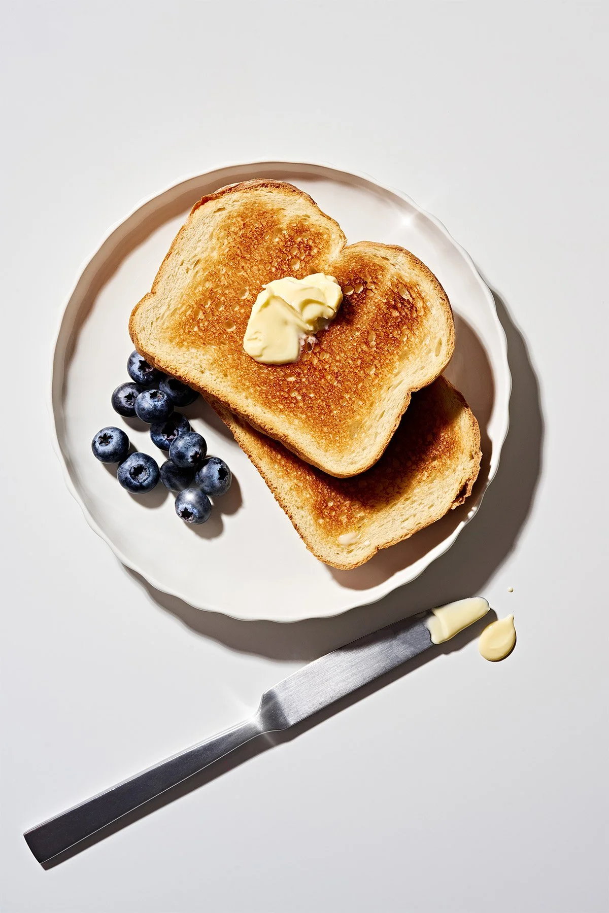toast and blueberries commercial photography photographer butter food brand beverage orlando florida