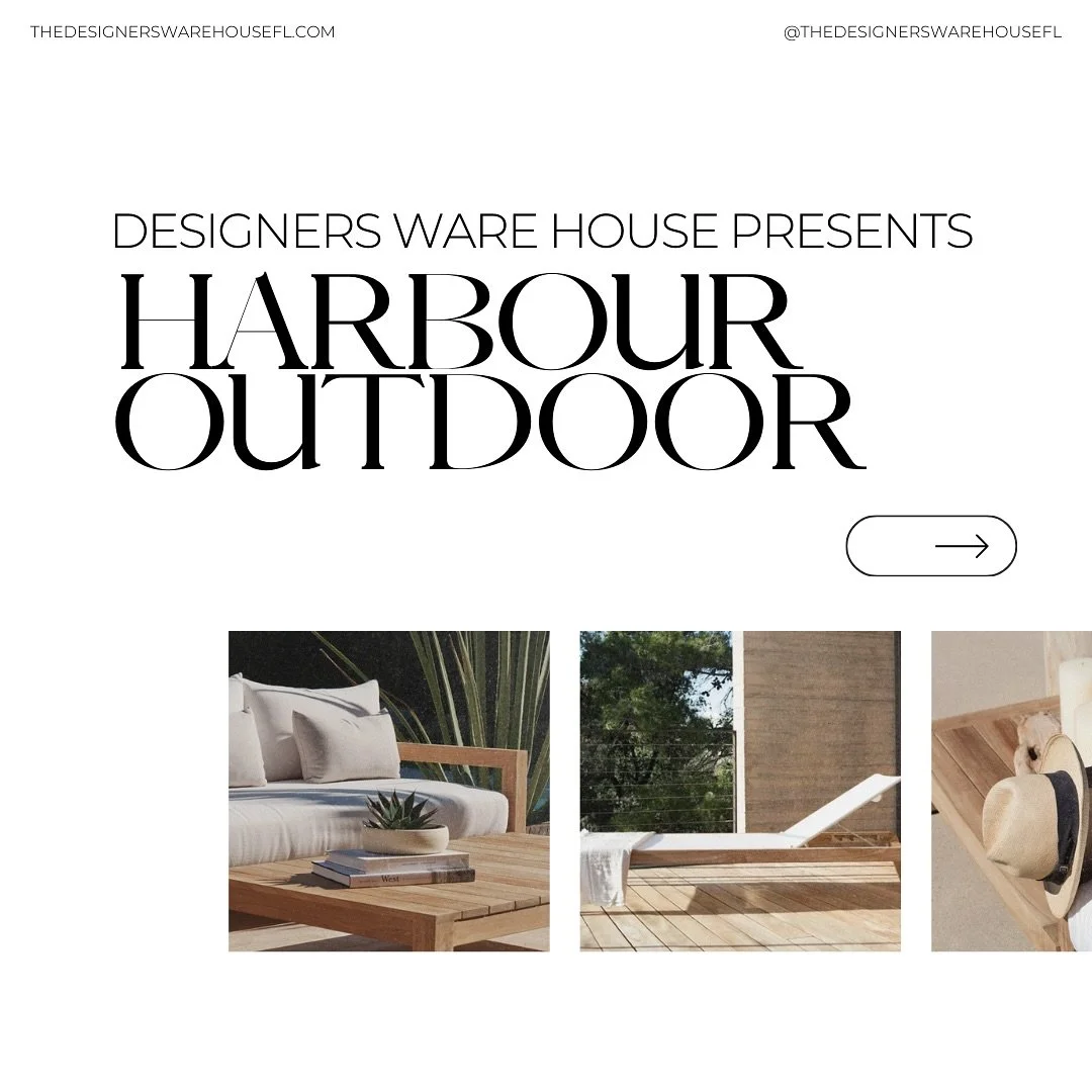 Step into the world of Harbour Outdoor at Designers Ware House! 🌱✨ Browse our curated collection and find the perfect pieces for your outdoor oasis. Our 6,000 sq. ft. showroom is on the way&mdash;stay tuned! 

#harbouroutdoor #jacksonvillehomedecor 
