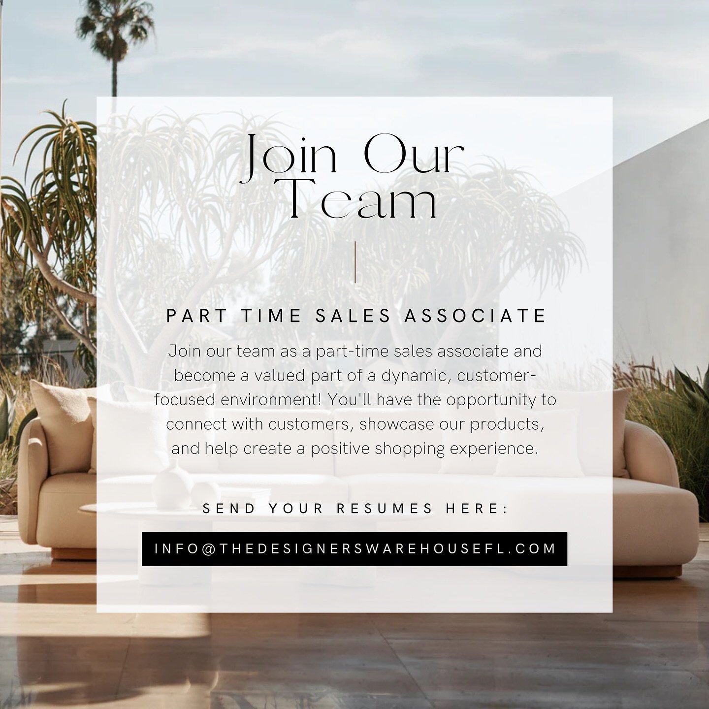 Join our team as a part-time sales associate and become a valued part of a dynamic, customer-focused environment! You&rsquo;ll have the opportunity to connect with customers, showcase our products, and help create a positive shopping experience. We&r