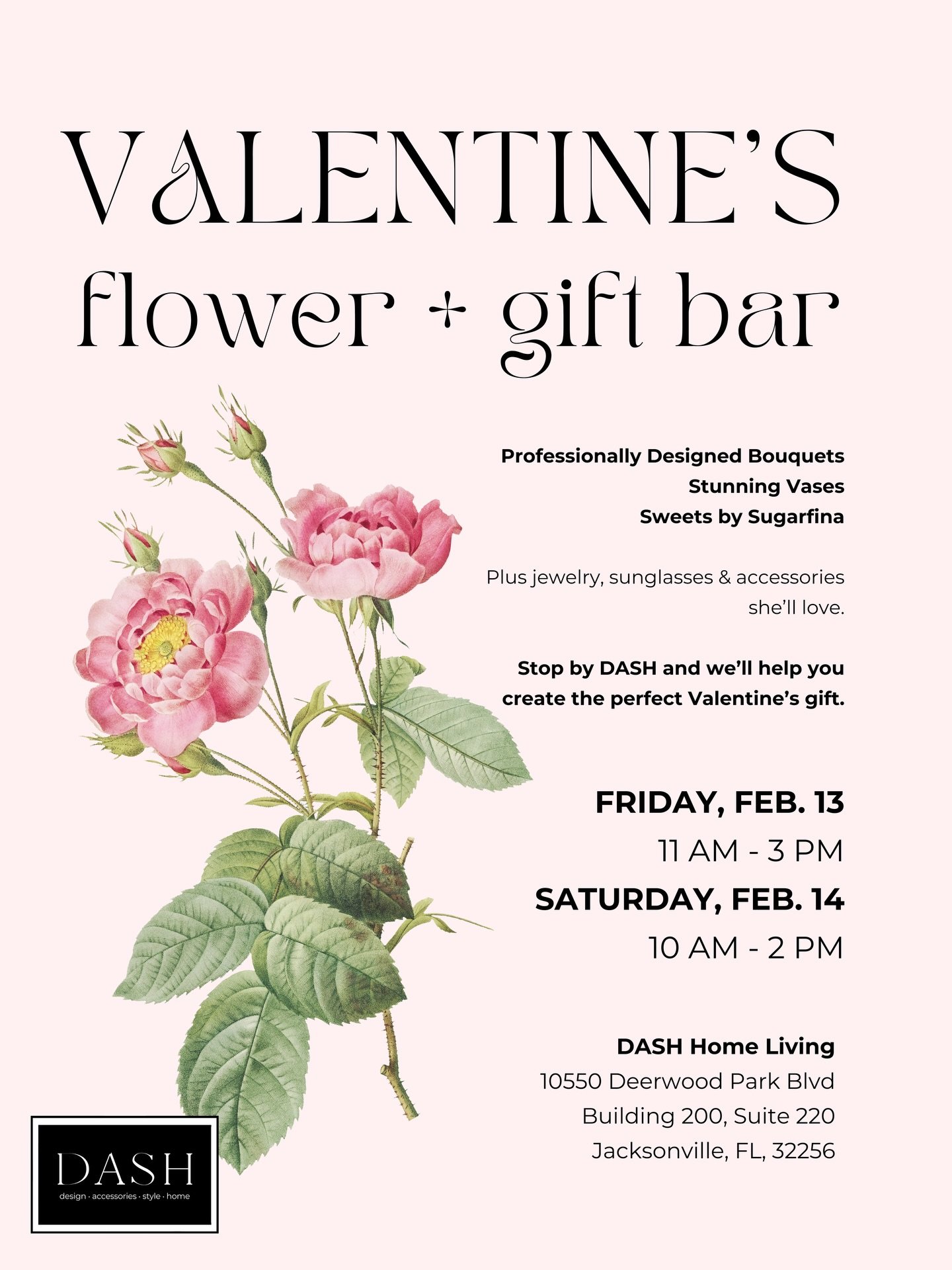 This Valentine&rsquo;s Day, let us help you say it beautifully. Stop by DASH for handcrafted florals, stunning vases, and thoughtful gifts&mdash;perfectly curated for the one you love. 💕