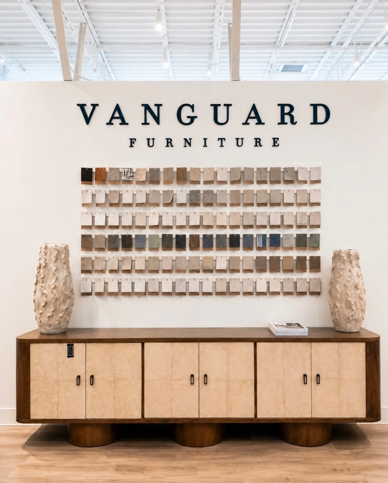 Just installed.

Our new swatch wall has arrived at the Vanguard Make It Yours Design Studio, bringing together fabrics, textures, and finishes in one inspiring space.

Whether you&rsquo;re customizing upholstery, selecting the perfect fabric, or exp