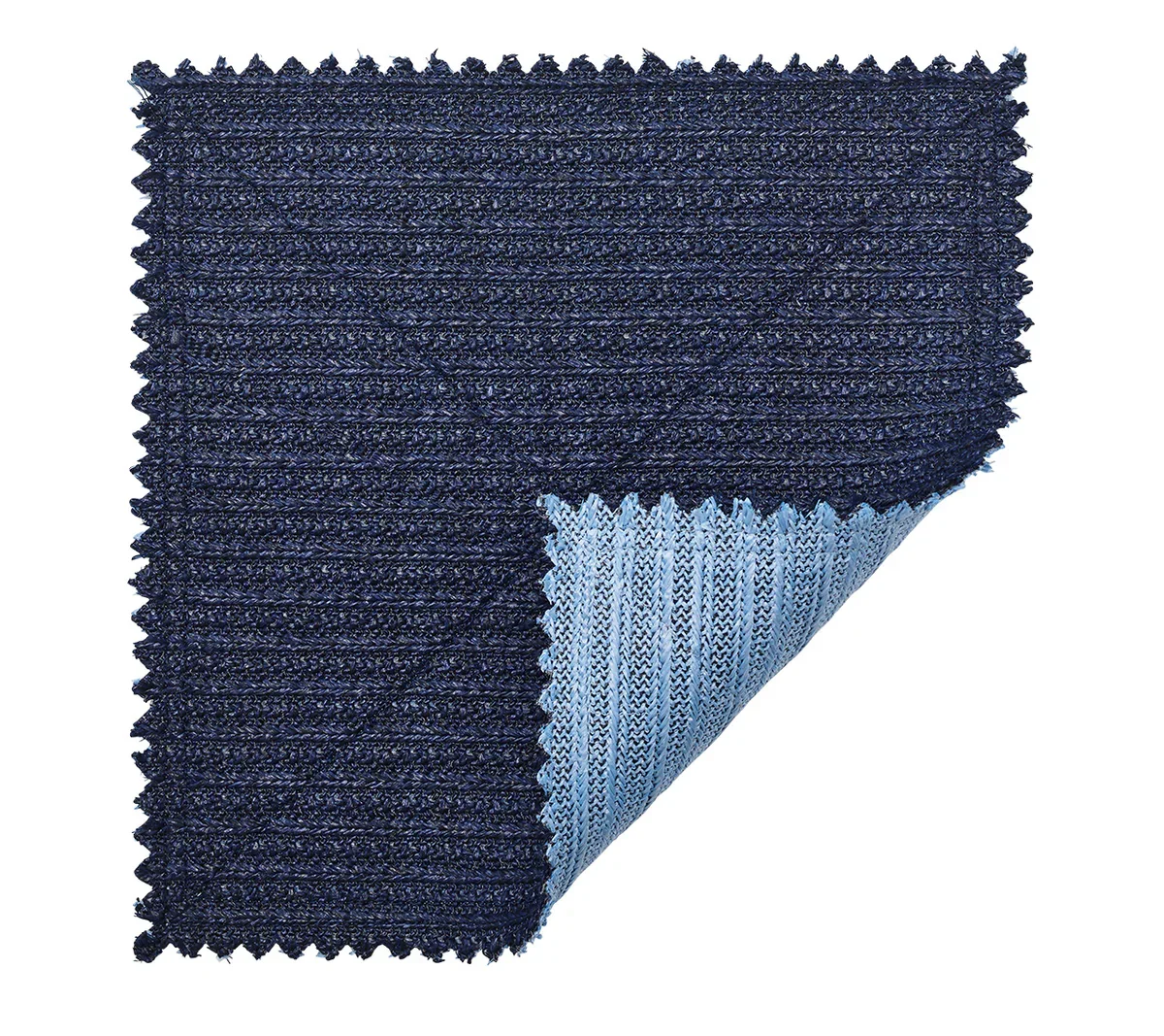 A dark blue textured rectangular cleaning brush with a textured handle.