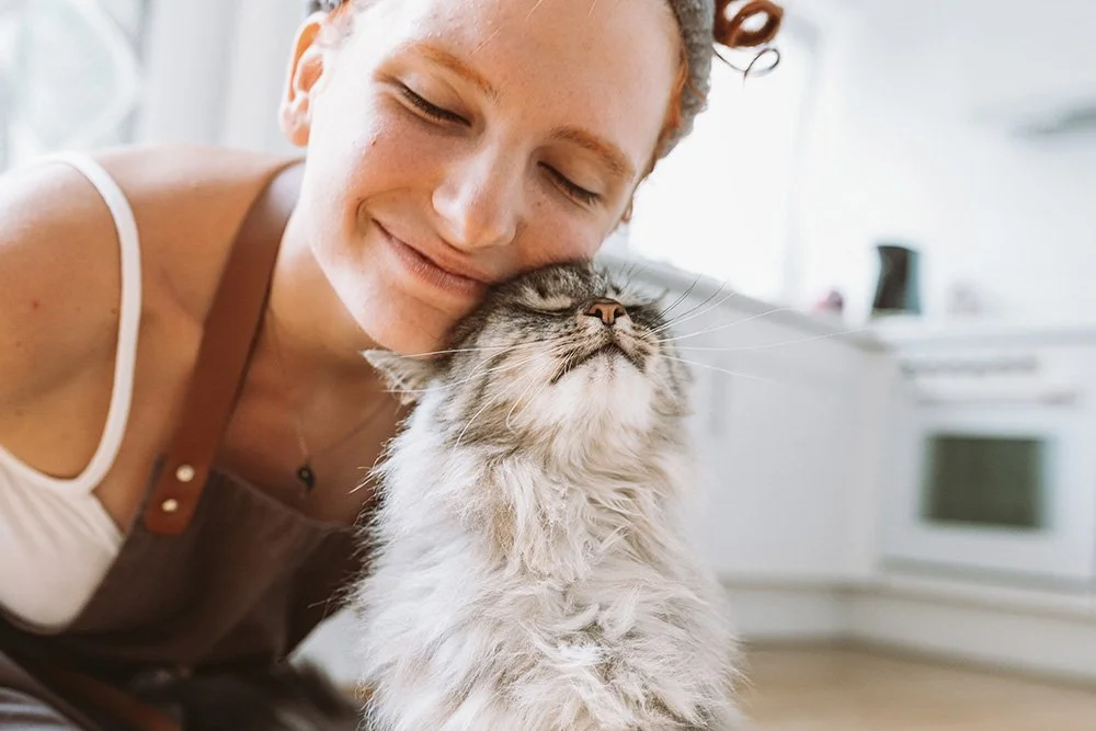 Mensch mit Katze