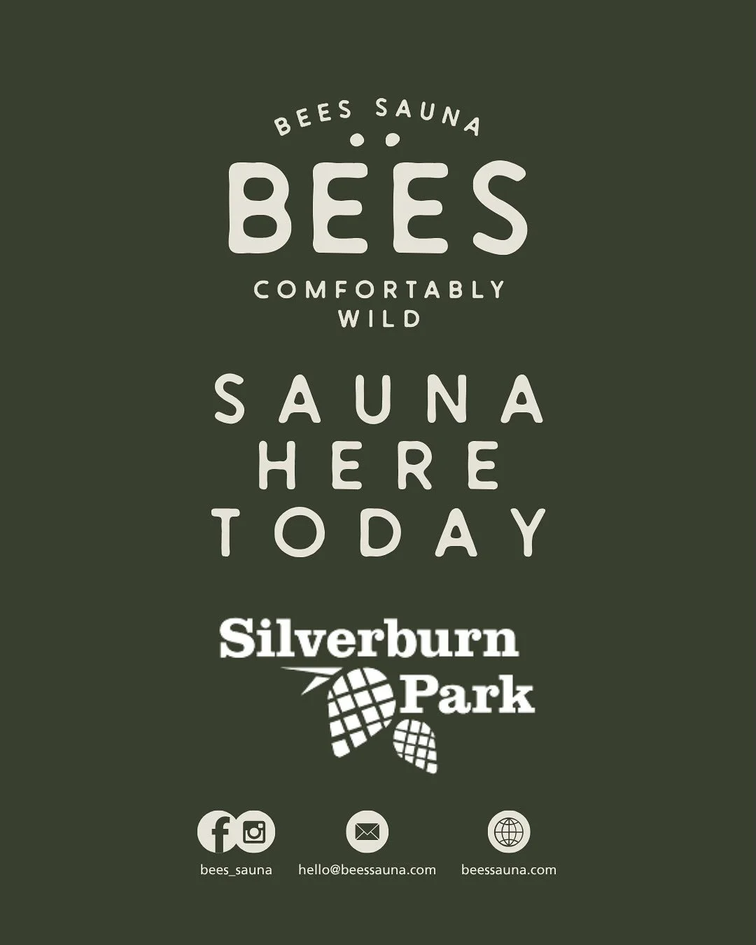 Today is the day me and B head to @silverburnpark 

The sauna and cold plunges will be up and running from 3pm.

Time slots and where to find us! You can rock up and pay on arrival! Just remember your swimmies, 2x towels and water to keep you hydrate