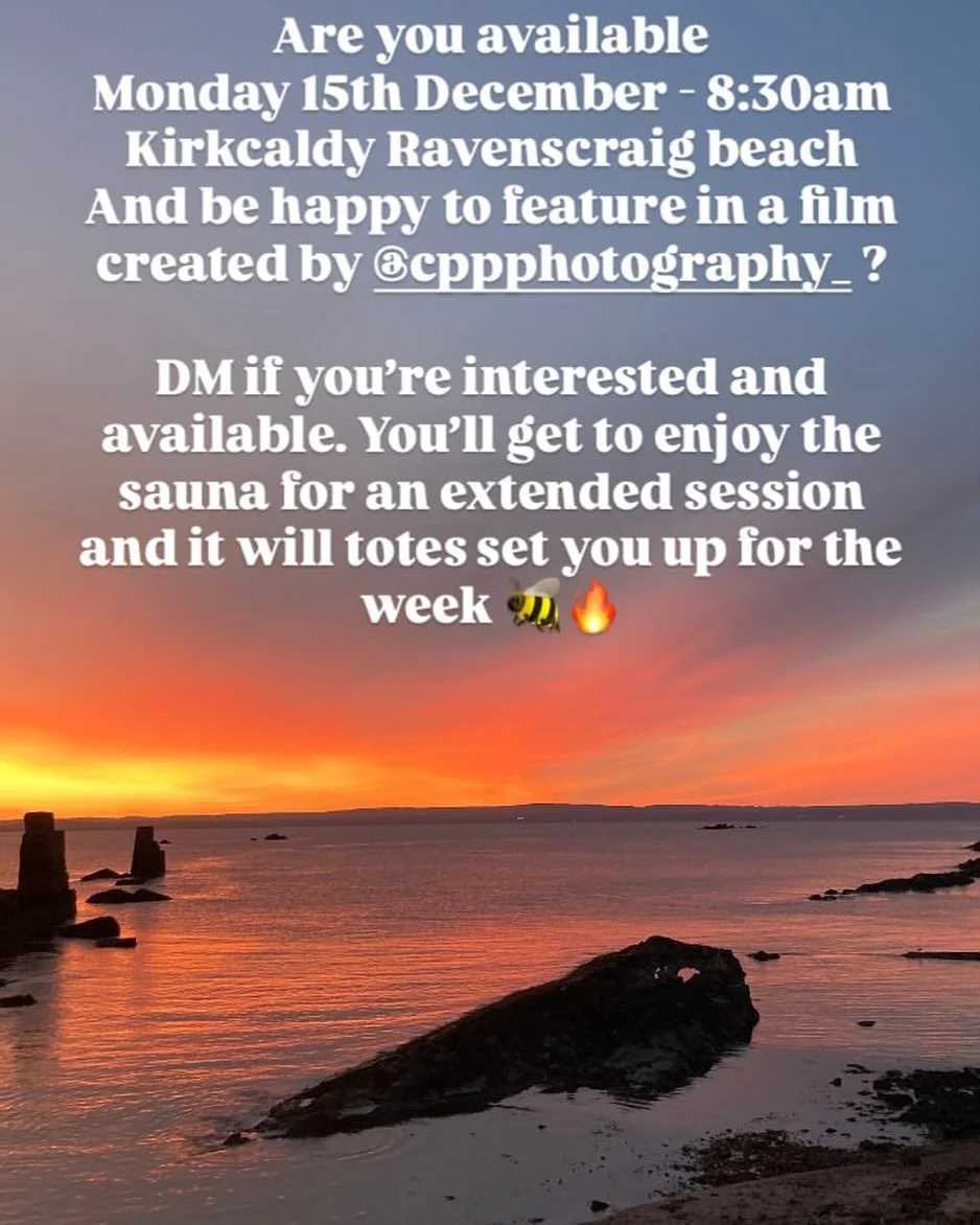 Are you available on Monday 15th 8:30am at Ravenscraig Beach in Kirkcaldy  I need some sauna models for some film and photography @cppphotography_ is doing for me.

You&rsquo;ll get to enjoy a couple of hours of sauna-ing while we try and be discreet