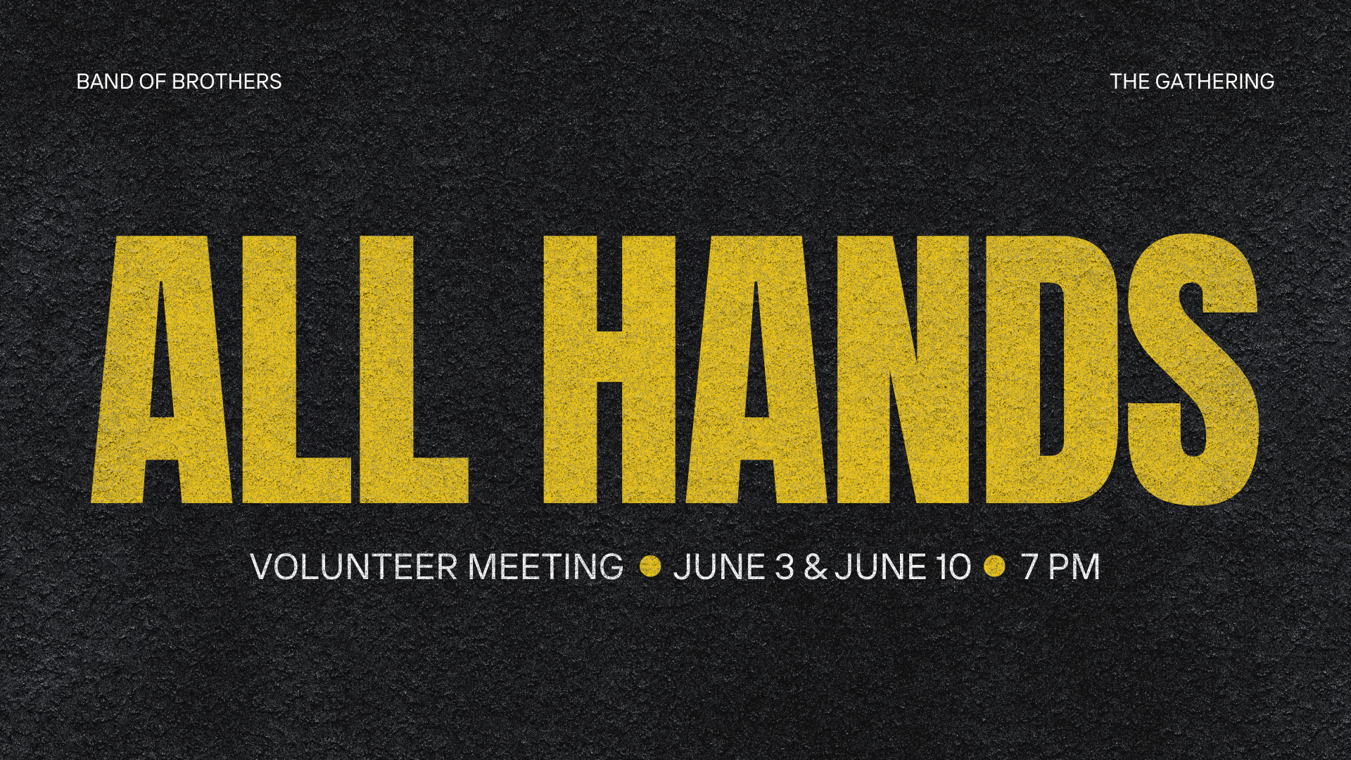 ALl Hands Volunteer Meeting