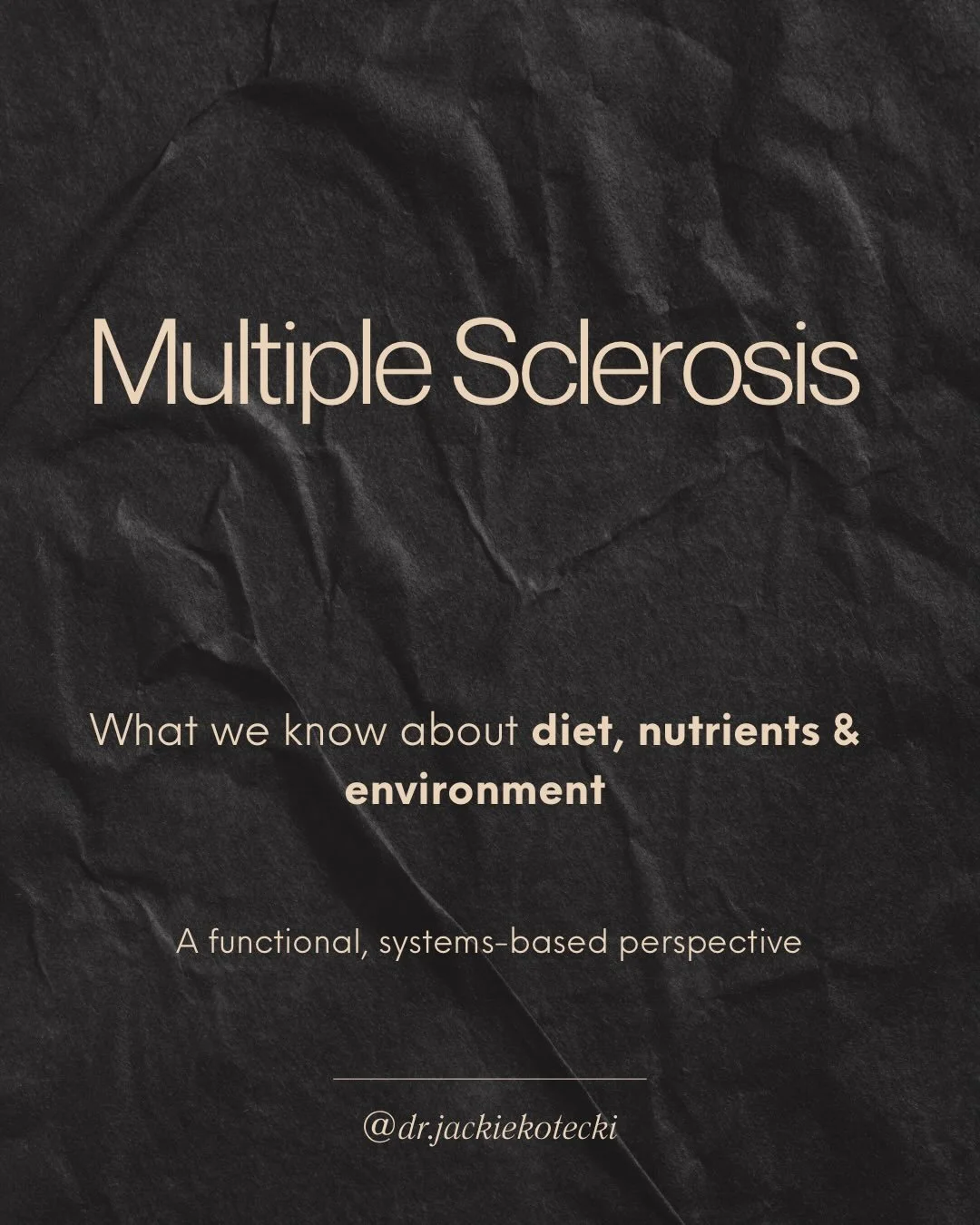 Multiple sclerosis is a complex neurological condition influenced by more than genetics alone.

Current research suggests that environment, diet, nutrient status, and immune regulation may all play a role in disease risk and expression. While nutriti