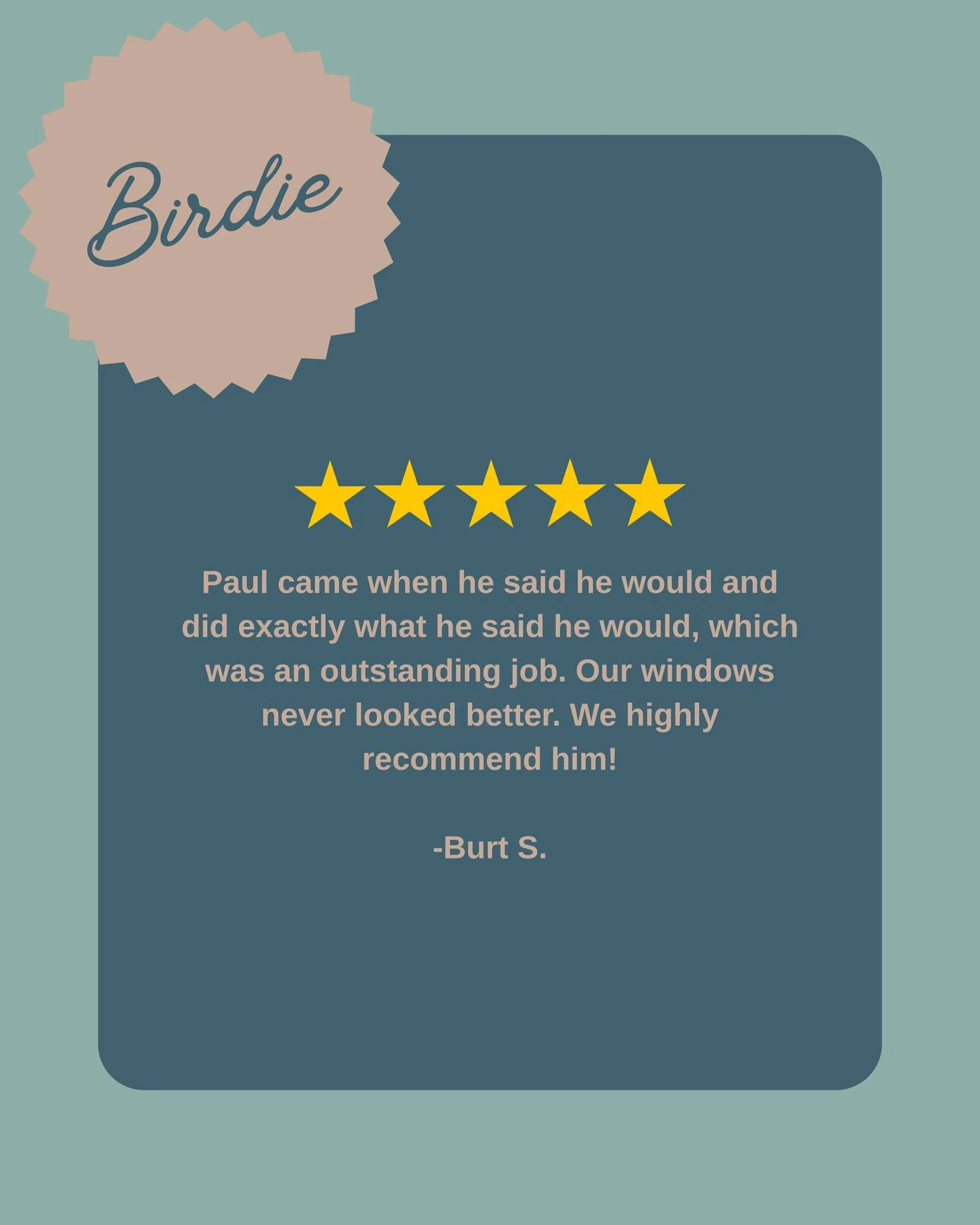 Thanks for the review, Burt!